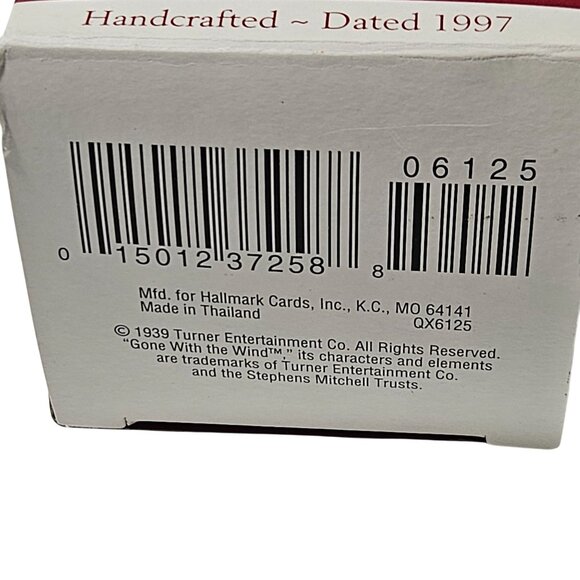 Hallmark Keepsake Ornament Scarlett OHara New Collectors Series 1997 Burgundy - Picture 7 of 7